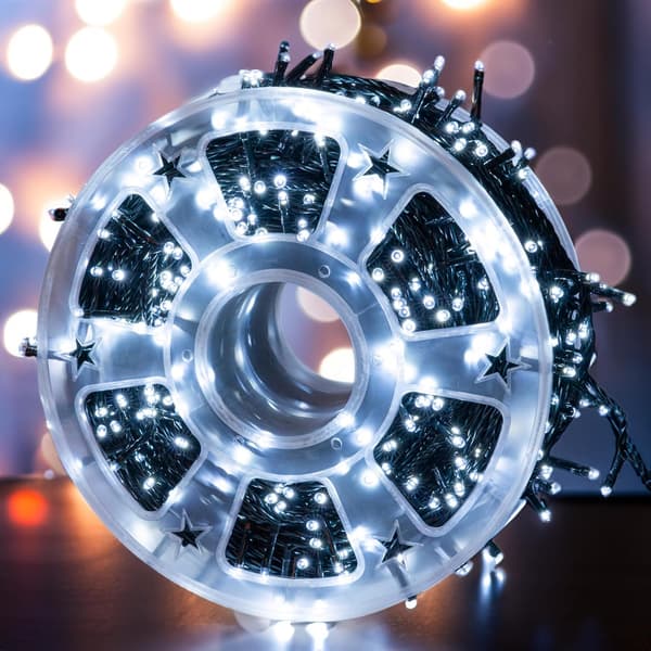 Lysguirlander til udendørs brug, 1000 LED 100 meter, Plug-in-model White_MGF White 500 LED