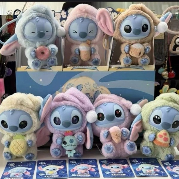 Stitch Må Spise en Bit Serien Vinyl Plast Stitch Overraskelsesboks Dukke (Tilfeldig)