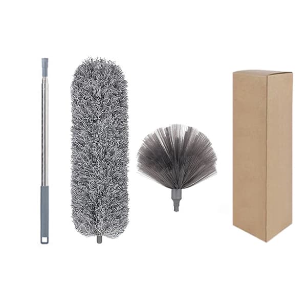 Telescopic Duster - 2.5m Extendable Cleaning Brush for Ceiling Cleaning Grey Grey