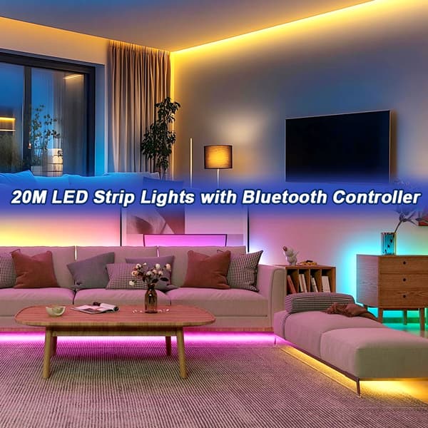 LED light strip with Bluetooth remote control RGB LED light strip 20 meters