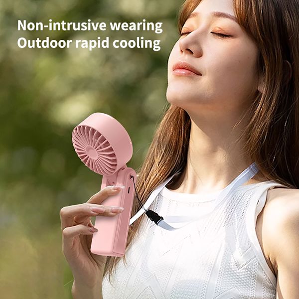 Handheld Fan: Portable and Powerful Cooling Black Black
