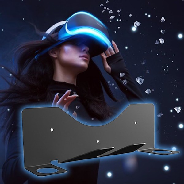 Seinäkiinnitteinen telinepidikekoukku tilaa säästävään kuulokkeiden ohjaimen näyttötelineeseen Vakaalla asennustyökalulla Meta Quest 3/Oculus Quest 2:lle Musta Parent