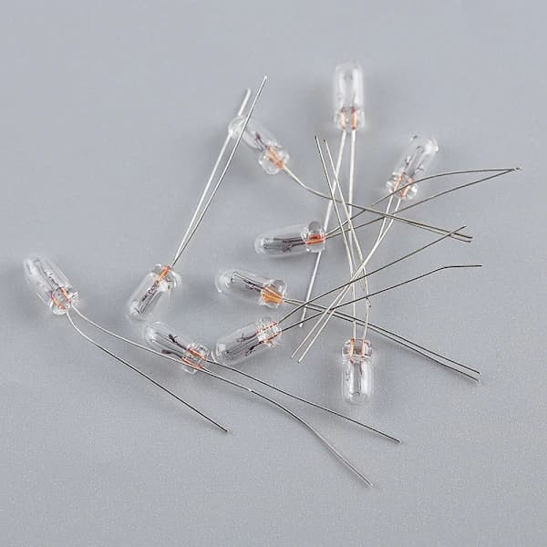 10 stk. miniature Edison glødelamper, klart glas til modelbelysning og elektronik 24V 5mm Clear 5mm: 24V