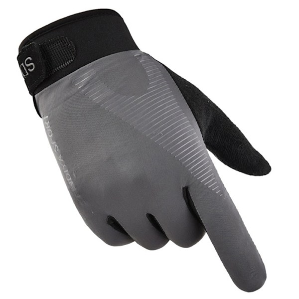Herre Sykkelhansker Hel Finger Touch Motorsykkel Sykkel Mtb Bi Svart Sort Black M