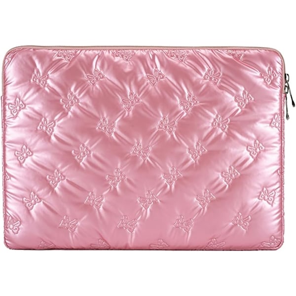 Söt Grafisk Preppy Laptopfodral Väska Inom 15 Tum Kawaii Pad Datorfodral Skyddande Notebook Datorfodral för Rosa Pink