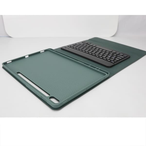 Bluetooth Keyboard Case + Keyboard Compatible with Samsung Galaxy Tab S8+/S8 Plus 12.4 inch - Dark Green