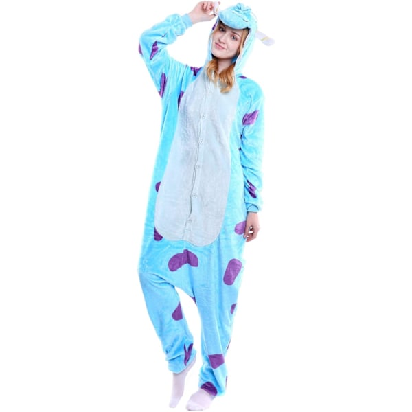 Vuxen Unisex Jumpsuits Kostym Djurkostym Dräkt Kick Suit Nattklänning Pyjamas Huvtröja Nattkläder Cosplay Cartoon Kigurumi Karneval Jul Halloween Sullivan S