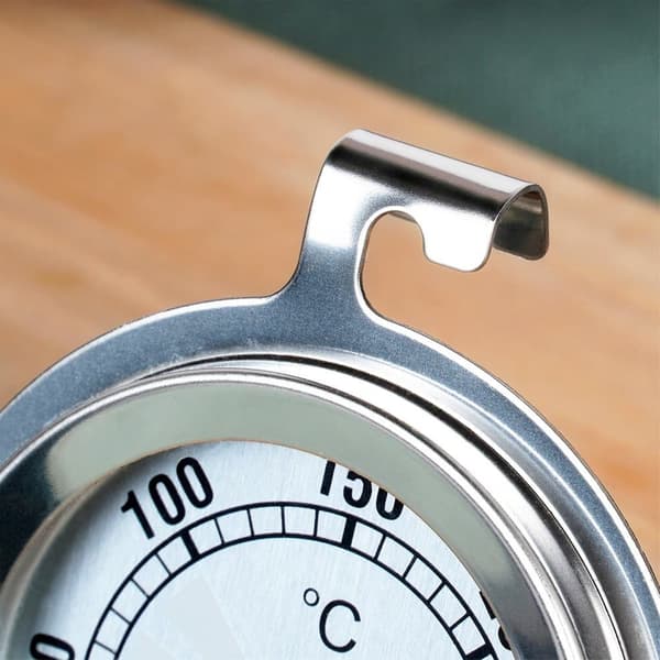 Termometer for ovn, røyker, baking, stål, kjøkken, opp til +300°C_MGF
