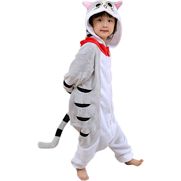 Barn/Unisex Fancy Dress Dyre Kostyme Onesie Pyjamas Jumpsuit Cosplay Kigurumi Jul Halloween Fancy Dress Katt 110