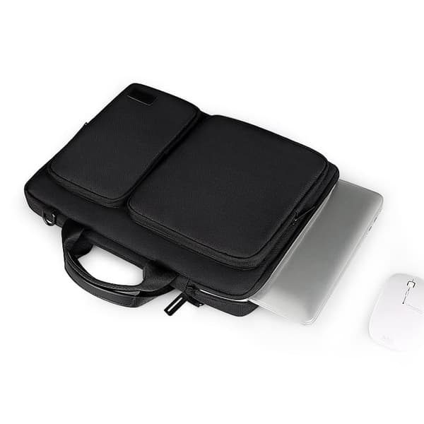 INF Laptop Sleeve with Shoulder Strap Silvergrå L