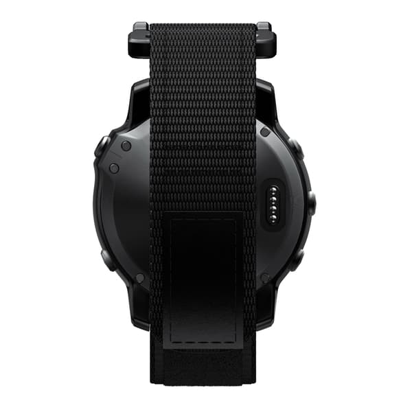 22 mm Urrem til Garmin Fenix 5/6/7 Forerunner Approach Sort Black