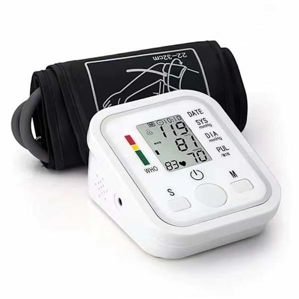 Elektronisk blodtryksmåler til arm, blodtryksmåler til hjemmet, fuldautomatisk blodtryksmåler til arm Voice version