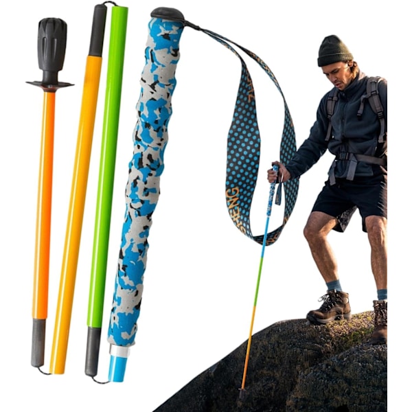 Karbonfiber Trekkingstaver - Justerbare 5-Seksjon Vandrestokker for Ryggsekkvandring & Camping, 110cm 110cm