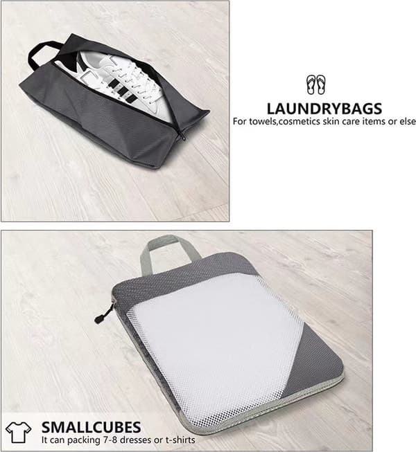 Kompressionspackkuber, set om 6, resväskaorganisatör för resor och backpacking