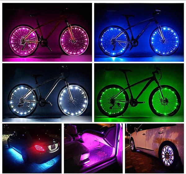 Lysstripe med fjernkontroll LED RGB 2 m IP65