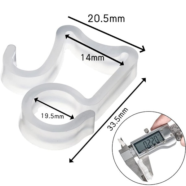 50-pack Outdoor String Light Hooks Transparent Transparent