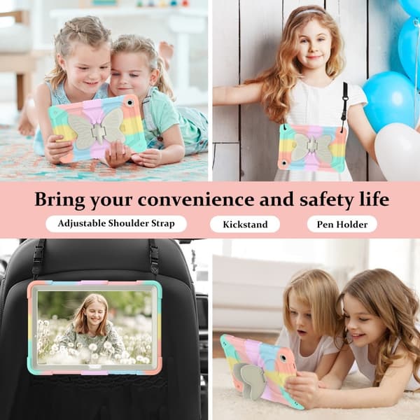 Fjärilsstöttåligt hybridskal kompatibelt med Samsung Galaxy Tab A9 Plus 463