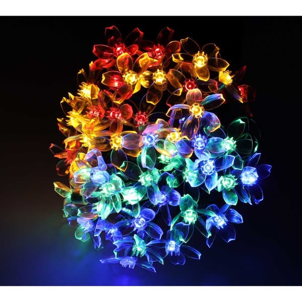 LED Girlang Blomster - Solcelle - 7m_MGF Multifärg
