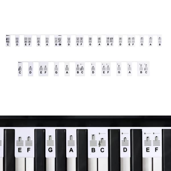 Avtakbare etiketter for piano / keyboard - 61 tangenter_MGF