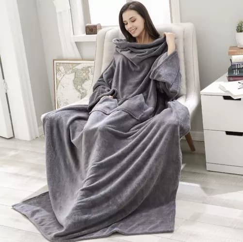 Snug Rug - Oversized Hættetrøje med Hætte - Filt_MGF Grey