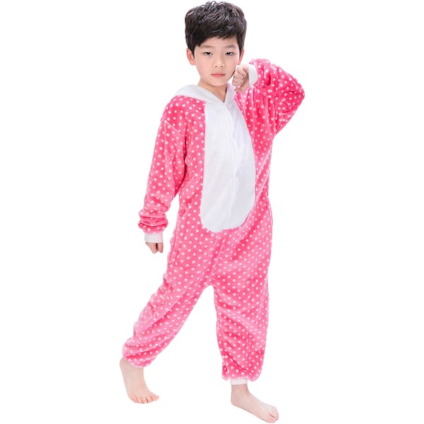 Barn unisex jumpsuits, 2023 kostyme dyreonesie nattkjole pyjamas hettegenser cosplay kigurum nattøy jul Halloween Kattunge 130