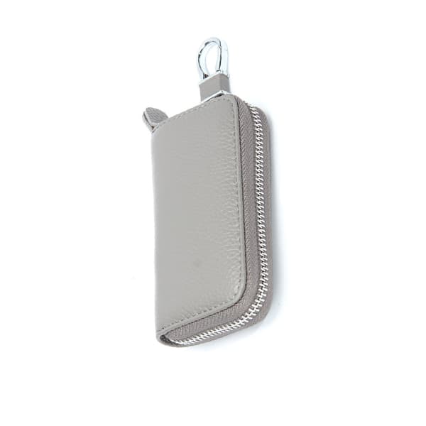 Leather Key Case - Secure and Stylish Key Organizer Grey Grey