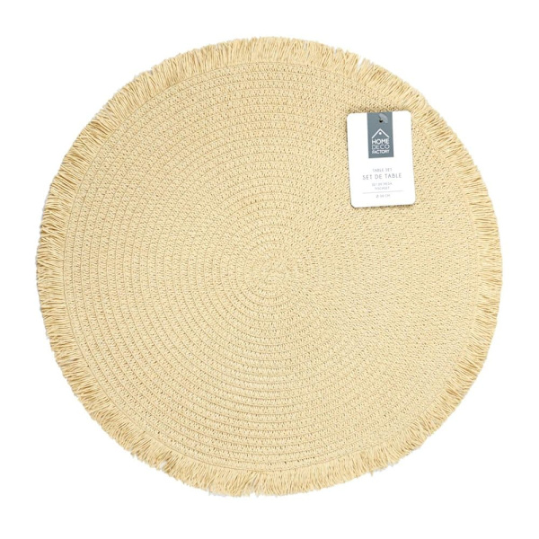 PLATTMATTA naturlig 38cm boho material_MGF