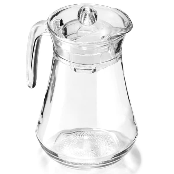 Glaskanna för drycker, vatten, juice, lemonad, med lock, 1,4 l_MGF