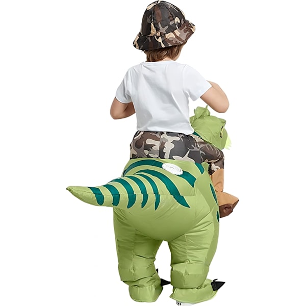 Oppustelige dinosaurkostumer oppustelige dinosaurkostumer voksne dinosaurkostume karnevalsfest dino kostume mænd kvinder Grönt barn 90–120 cm