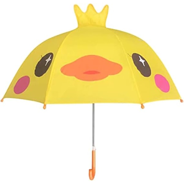 Børneparaply til drenge og piger Regnvejr Parasol Børneparaply Professionel Bærbar Kuppelparasol Sød 3D Mønster