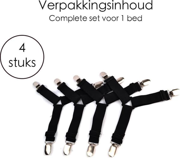 Lakansträckare set - lakanclips - lakansträckare - 4 stycken