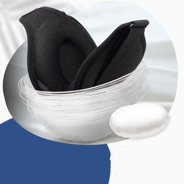 Comfortable Sleep Mask with Light Blocking and 3D Design Black Black