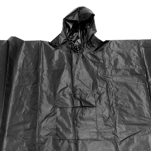 Multifunksjonell Regnponcho Svart Black