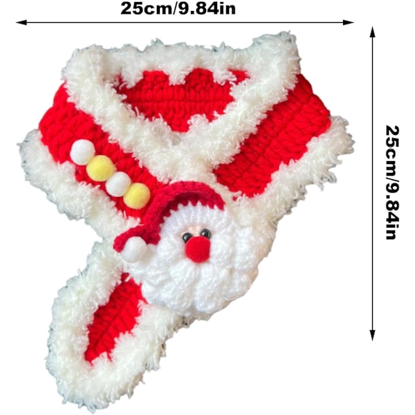Justerbar Julehundeshalsklæde - Festlig Halsvarmer til Dit Kæledyr til Vinterfester Röd