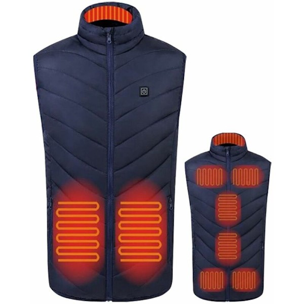 Oppvarmet Vest USB Oppvarmet Jakke Vest Vinter Oppvarmet Vest Vest Svart M (uten powerbank)