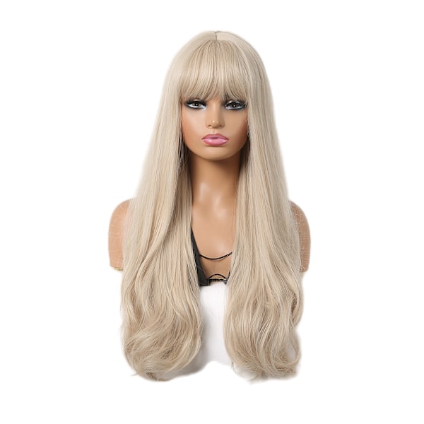 Long & Wavy Wig with Bangs for Women