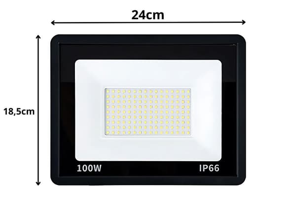 Halogenstrålkaster LED 100W 6000K utendørs vanntett IP66_MGF