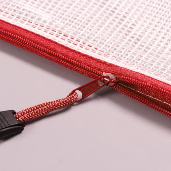 A4 document bags plastic pockets 12-pack Red Red