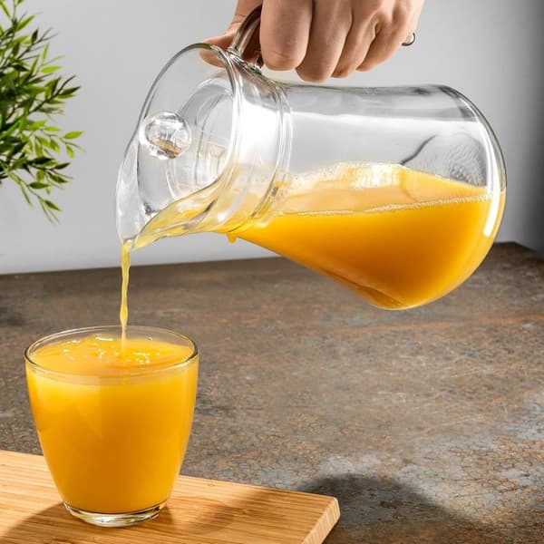 Glaskanna för drycker, vatten, juice, lemonad, med lock, 1,4 l_MGF