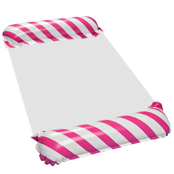 Poolmadrass med nett_MGF Pink