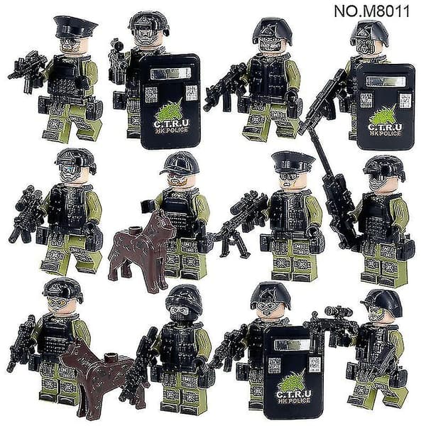 Sotilassarjan rakennuslelut 12 minihahmoa_MGF