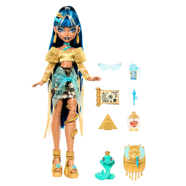 Monster High Cleo DeNile Dukke med Kæledyr Multicolor multifärg