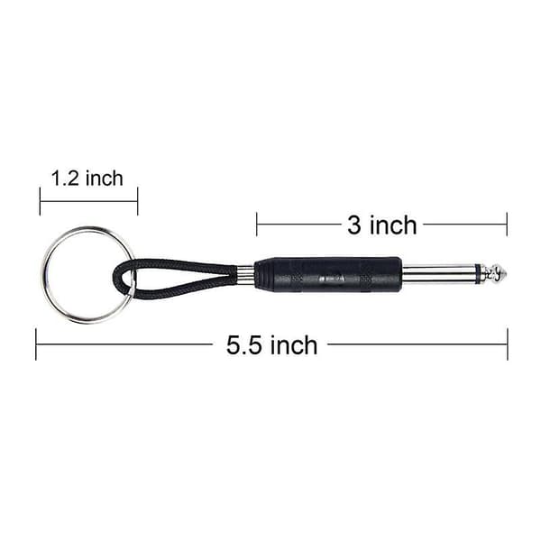 4-pak Guitar Plug Nøglering til Amp-nøgleholder, til Jackholder, til Jacknøgleholder, Marineblå_MGF