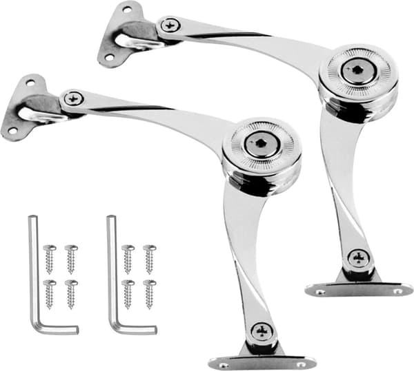 Klaffgångjärn, köksskåpsgångjärn, lockstöd, robust, 2 stycken