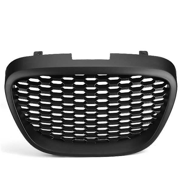 Gloss/Matt Svart Front Honeycomb Grill Mesh Badgeless Grill For Seat Leon Mk2 1p Altea Toledo Mk3 2004-2009 Frontfanger Grill Glossy Black