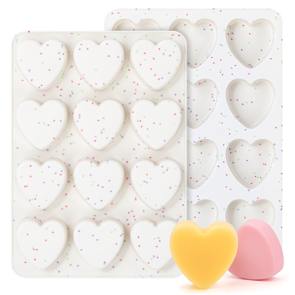 Valentinsdag Hjerteformet Silikoneform, Nem-at-afforme Mousse Silikoneform Medium