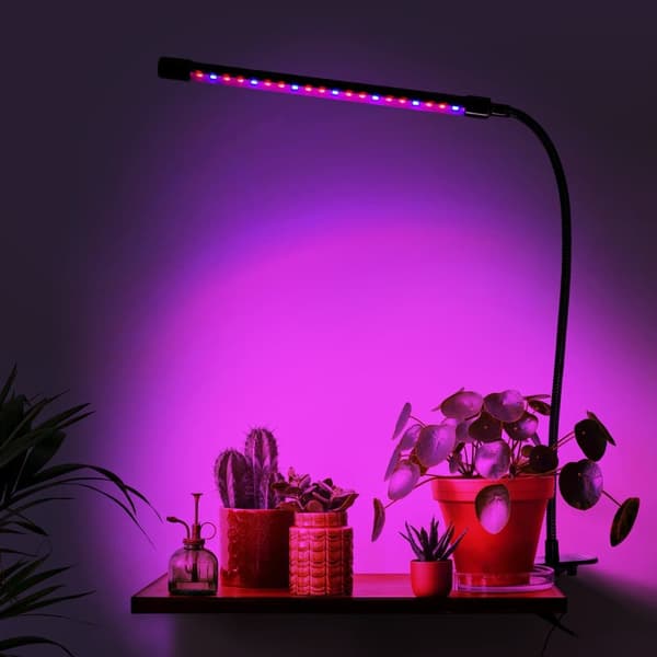LED-vækstlampe 20 dioder TIMER 9 W til hjemmedyrkning uden strømadapter_MGF