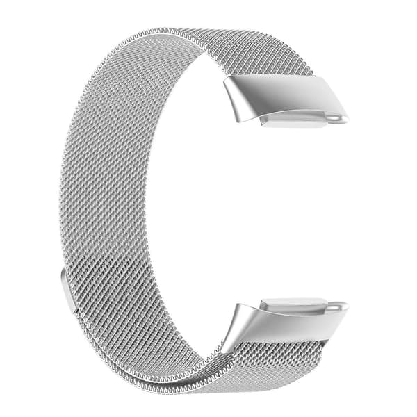 Milano Magnetiskt Metallarmband för Fitbit Charge 5_MGF Silver