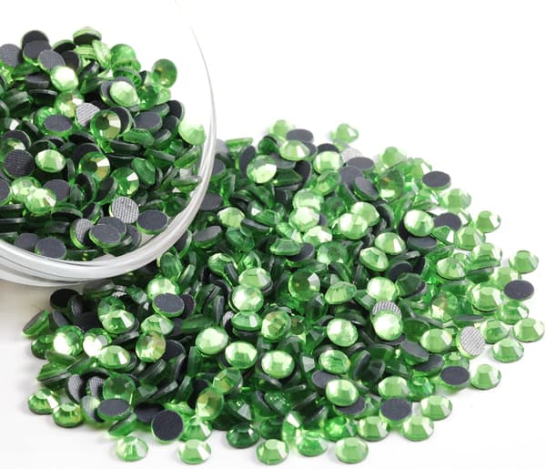 6000 st Hotfix Ljusgröna Strass för DIY-hantverk, SS10 (2,7-2,9 mm) Ljusgrön Light Green SS10