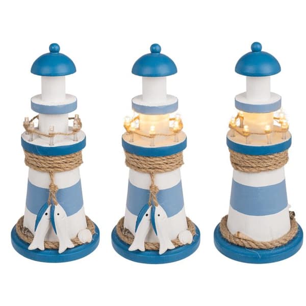 Träfyr - Majakka LED-lampulla_MGF Blue